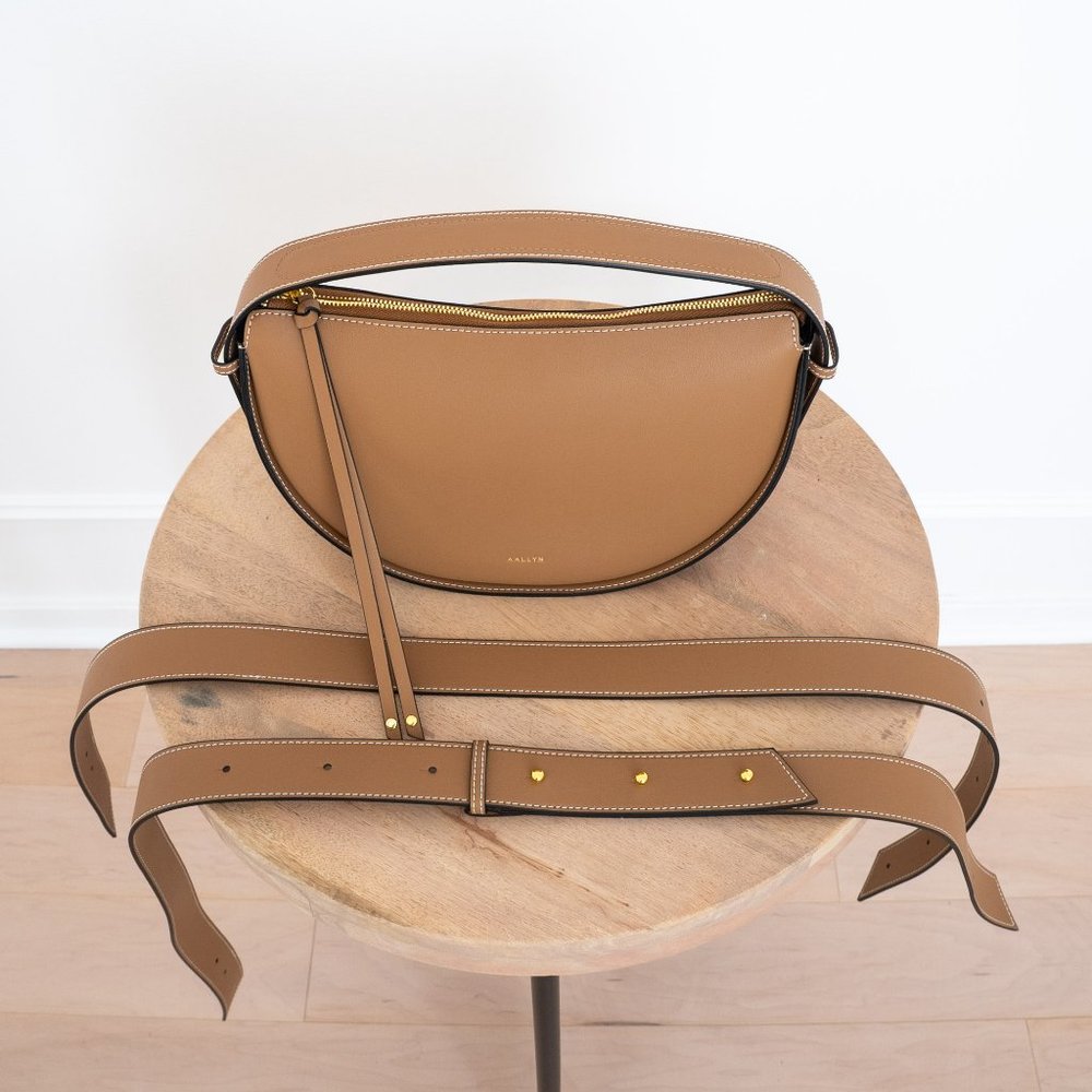 (AALLYN) Elara Leather Convertible Bag - Tobacco - Picture 3 of 9